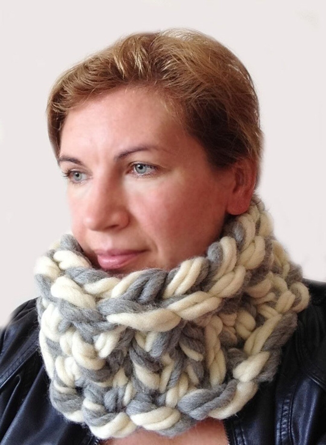 Chunky Knit Scarf Chunky Infinity Scarf Super Chunky Scarf Etsy