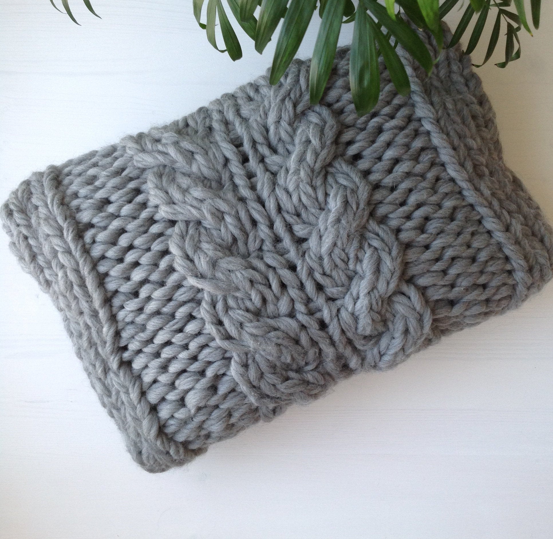 Cable Knit Pillow Pattern Chunky Knitting Pattern Wool Cushion Etsy