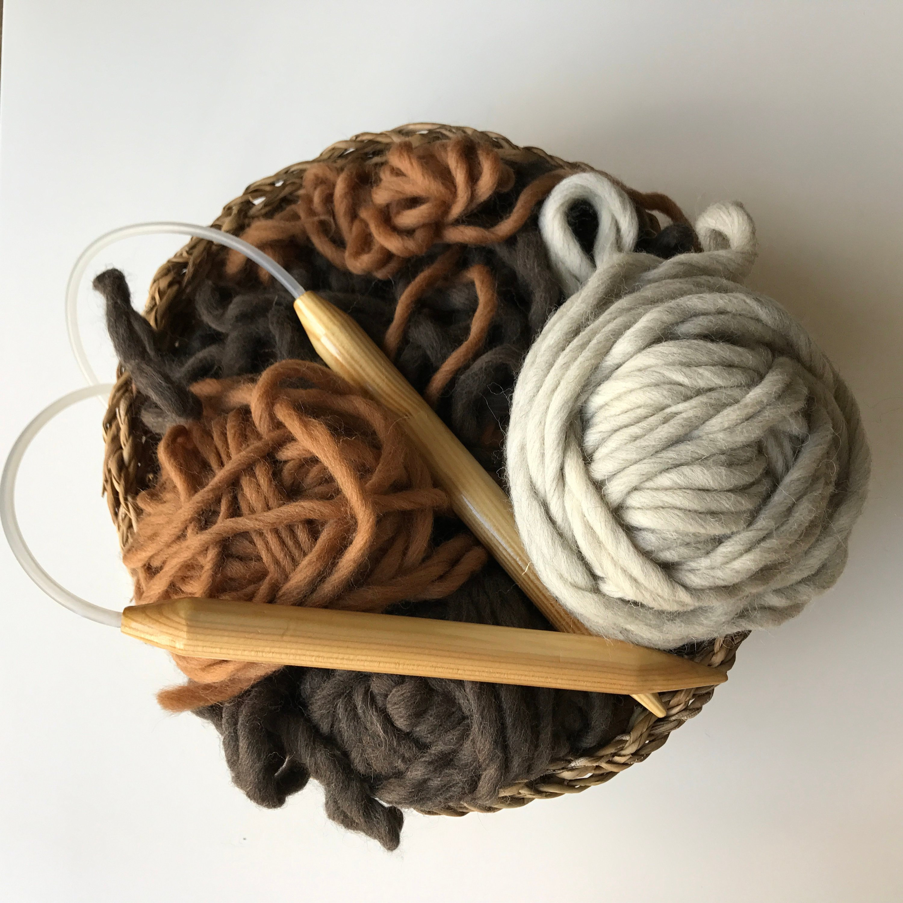 Knitting Needles Circular 35mm/150cm Giant Knitting Wood Beech