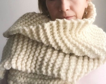 Chunky Scarf 135x35 cm, Super Chunky Scarf, Chunky Wool Scarf, Long Chunky Scarf 135x35 cm, Chunky Scarf, Long Wool Scarf, Christmas Gift