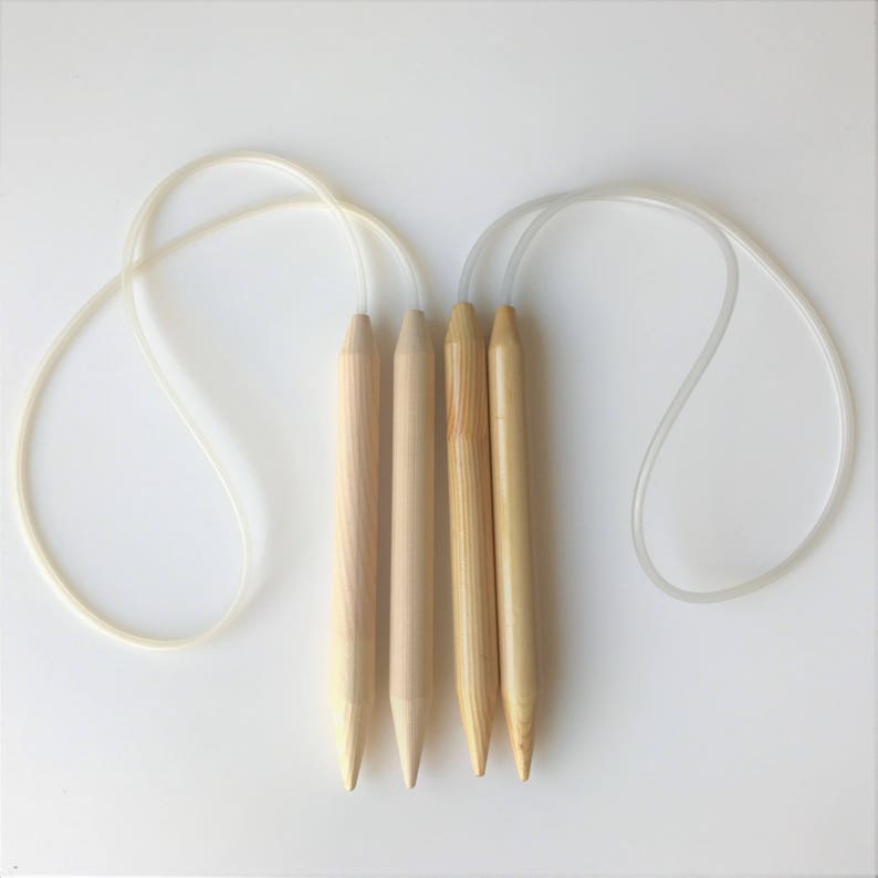 Wooden circular knitting needles, Large US size 35 20mm us35, 20 mm, Handmade for chunky yarn image 9