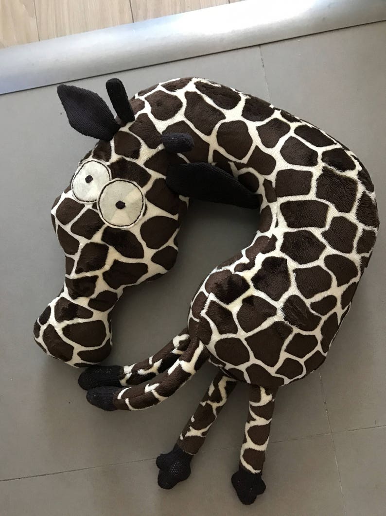 Plush giraffe toy pillow Travel neck pillow for car and Etsy