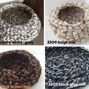 Crochet pet bed Cozy wool pet cave Gray col.5502 image 7