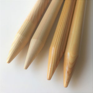 Wooden circular knitting needles, Large US size 35 20mm us35, 20 mm, Handmade for chunky yarn image 5