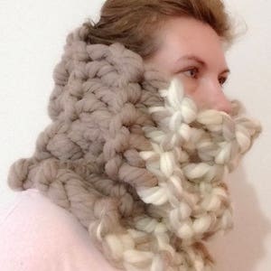 Cowl Scarf Chunky Knit Scarf Super Chunky Infinity Scarf Super Bulky ...