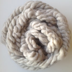 Chunky blanket yarn Jumbo yarn Giant wool merino for arm knitting Beige oatmeal col.5507 image 1