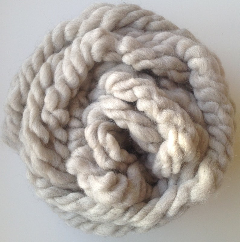 Chunky blanket yarn Jumbo yarn Giant wool merino for arm knitting Beige oatmeal col.5507 image 1