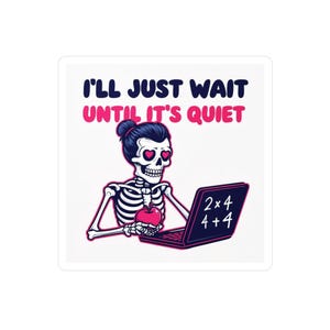 Funny Skeleton Laptop Decal: Colorful Apple Design, Tech Geek Gift