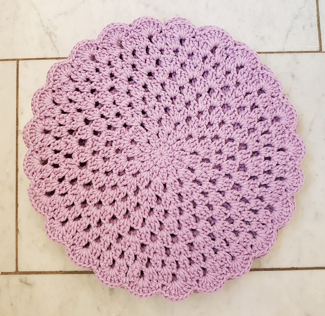 Crochet Placemats, Round Placemats, Placemats, Crochet Table Set