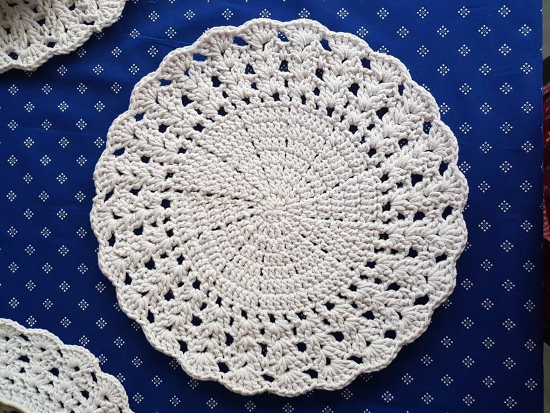 Round Crochet Placemats Free Pattern at Benny Bowers blog