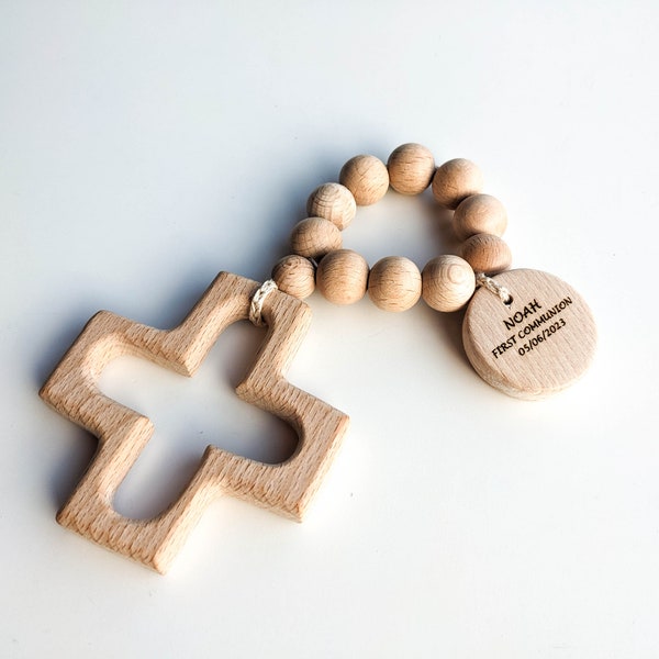 Wooden custom rosary - Personalized mini rosary - Rosary Favors - First Communion  Favors