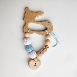 Regalo personalizzato per il battesimo del bambino - Cervo in legno - Bambi in legno
