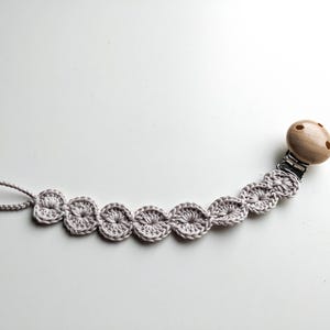 Crochet Pacifier Clip - Cotton Crochet Pacifier Holder