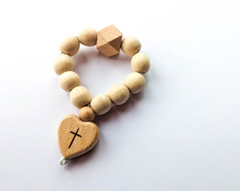 5 pcs Custom Mini Rosary Favor - Baptism Favors  - Personalized Mini Rosary - Cross Favours