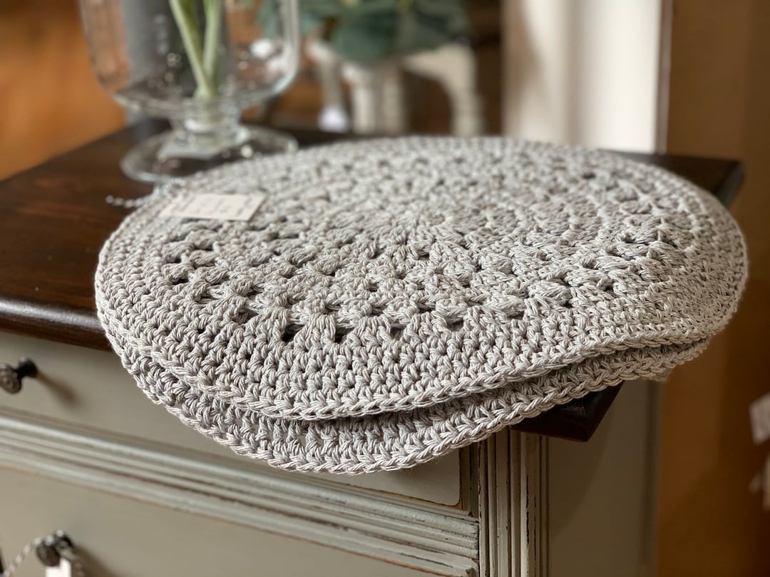 Farmhouse Placemats, Round Placemats, Crochet Placemats, Farmhouse Decorating, Country Farmhouse
