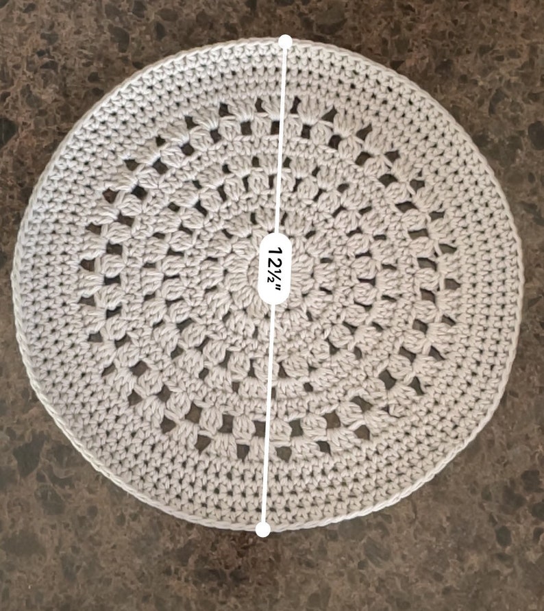 Farmhouse Placemats Round Placemats Crochet Placemats Etsy