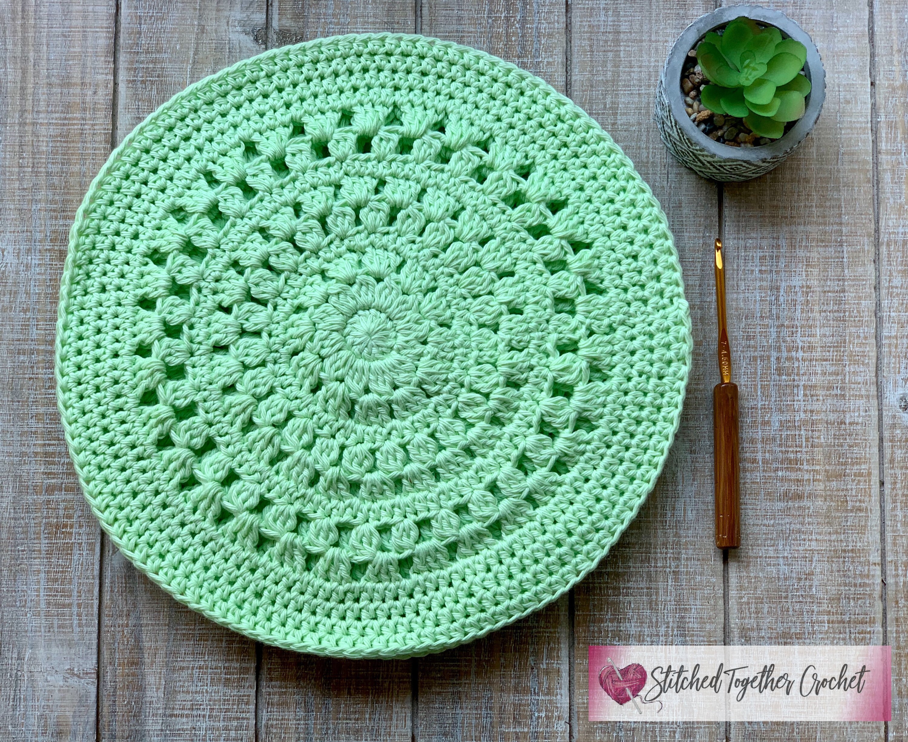 Farmhouse Placemats Round Placemats Crochet Placemats Etsy