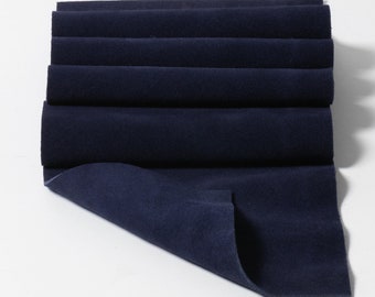 Navy Large Size Soft Suede Leather Panel Pieces 12x12 20x20 (Click On Item Details and scroll down for More Sizes)