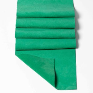 Emerald Green Large Size Soft Suede Leather Panel Pieces 12x12 20x20 (Click On Item Details and scroll down for More Sizes)