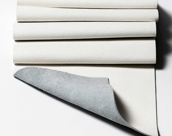 White leather Top Grain Panel Pieces  3-3.5oz. (1.2-1.4mm) Great for Small Leather Goods Pouches Earring Bag Tags Book Marks