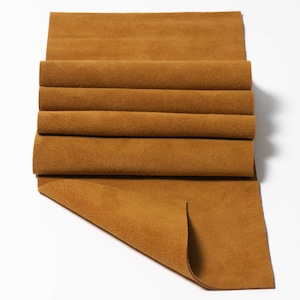 Suede Leather Panel Scrap Piece Soft Buffed Toast Size Small 4x4 6x6 4x8 (Click On Item Details and scroll down for More Sizes)