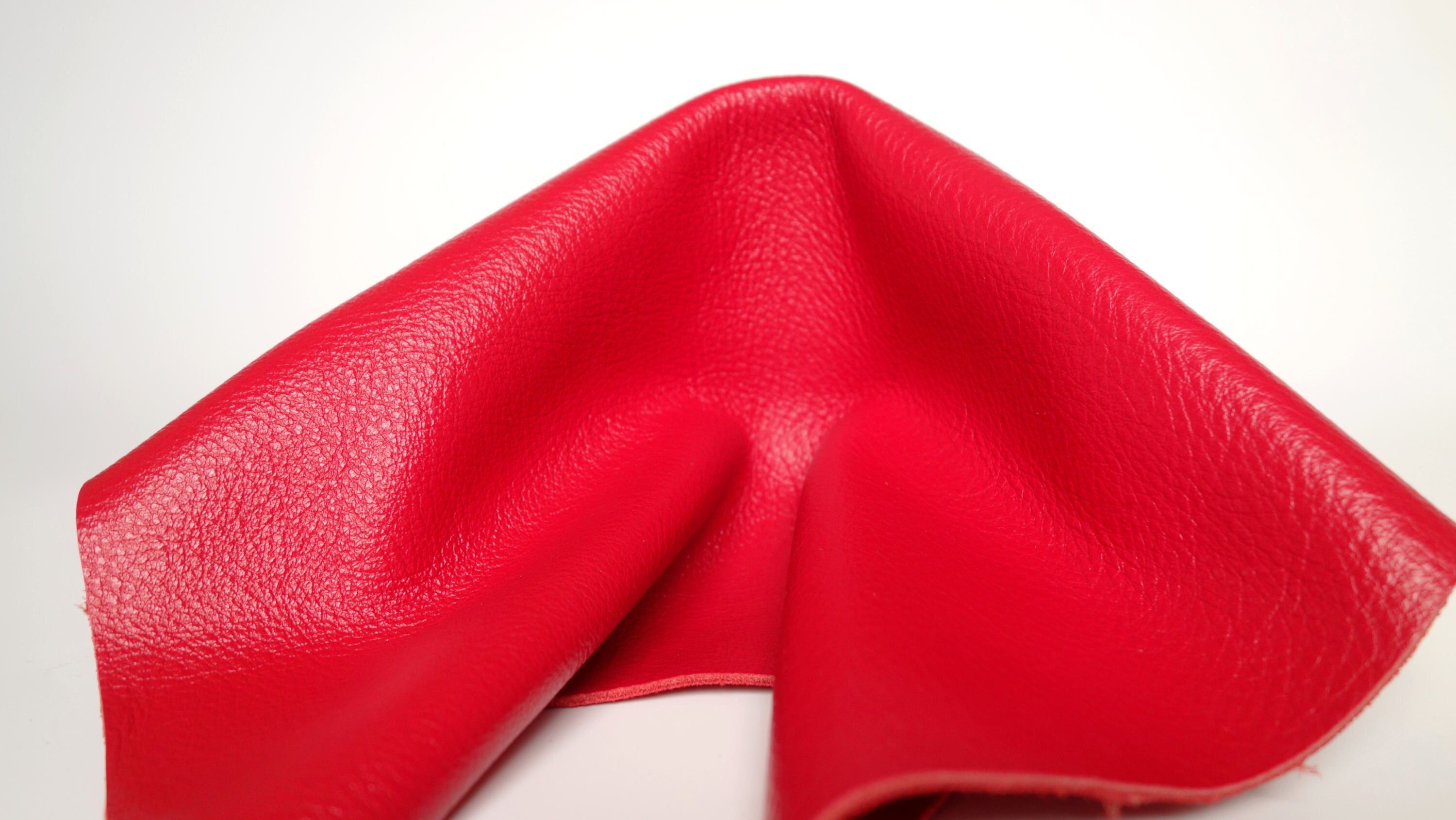 Genuine Leather Pieces Natural Full Grain Leather Red Etsy
