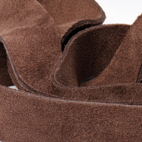 Hat Bands 48 and up to 60 Inches Length 4-4.5 oz Thick For Jewelry Making Leather Crafters Strips of Suede Leather White up to 24