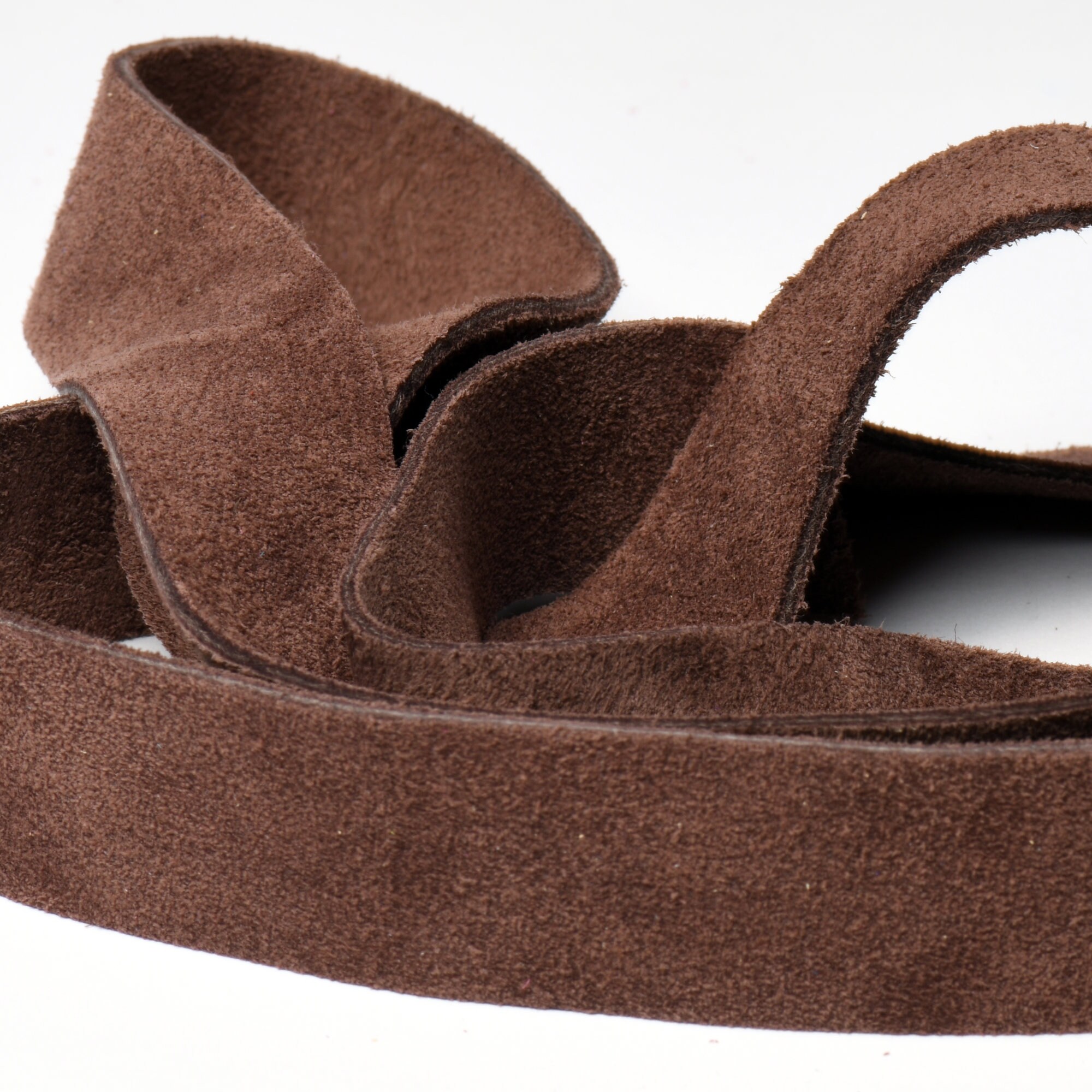 Brown Strips of Suede Leather 24 48 60 Inch Length 44.5 Oz Etsy