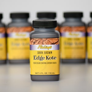 Leather Edge Paint for coloring leather edges. 4 oz. bottles