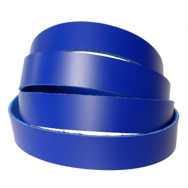 Royal Blue Latigo Leather Strip in 18 36 and 60 inch lengths  Belts Dog Collars Hat Band Purse Straps Choose your width 6-7 oz. (2.4-2.8 mm)