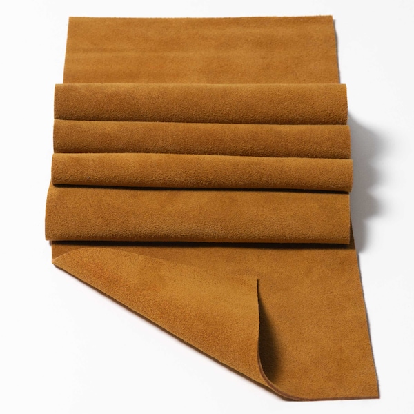 Toast Large Size Soft Suede Leather Panel Pieces 12x12 20x20 (Click On Item Details and scroll down for More Sizes)