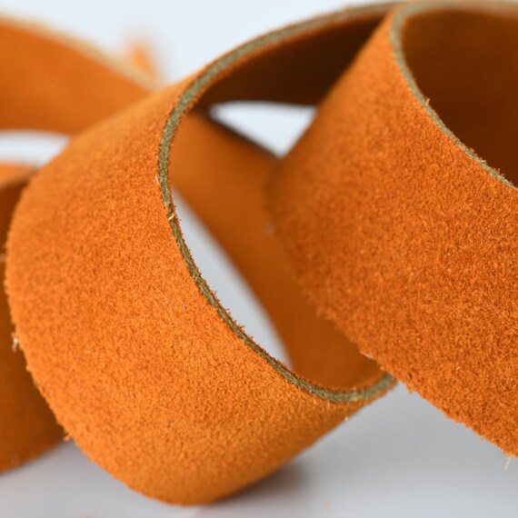 Hat Bands 48 and up to 60 Inches Length 4-4.5 oz Thick For Jewelry Making Leather Crafters Strips of Suede Leather White up to 24