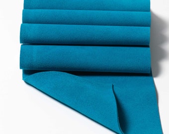 Turquoise Large Size Soft Suede Leather Panel Pieces 12x12 20x20 (Click On Item Details and scroll down for More Sizes)