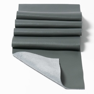 Grey Leather Top Grain Panel Pieces  3-3.5oz. (1.2-1.4mm) Great for Small Leather Goods Pouches Earring Bag Tags Book Marks
