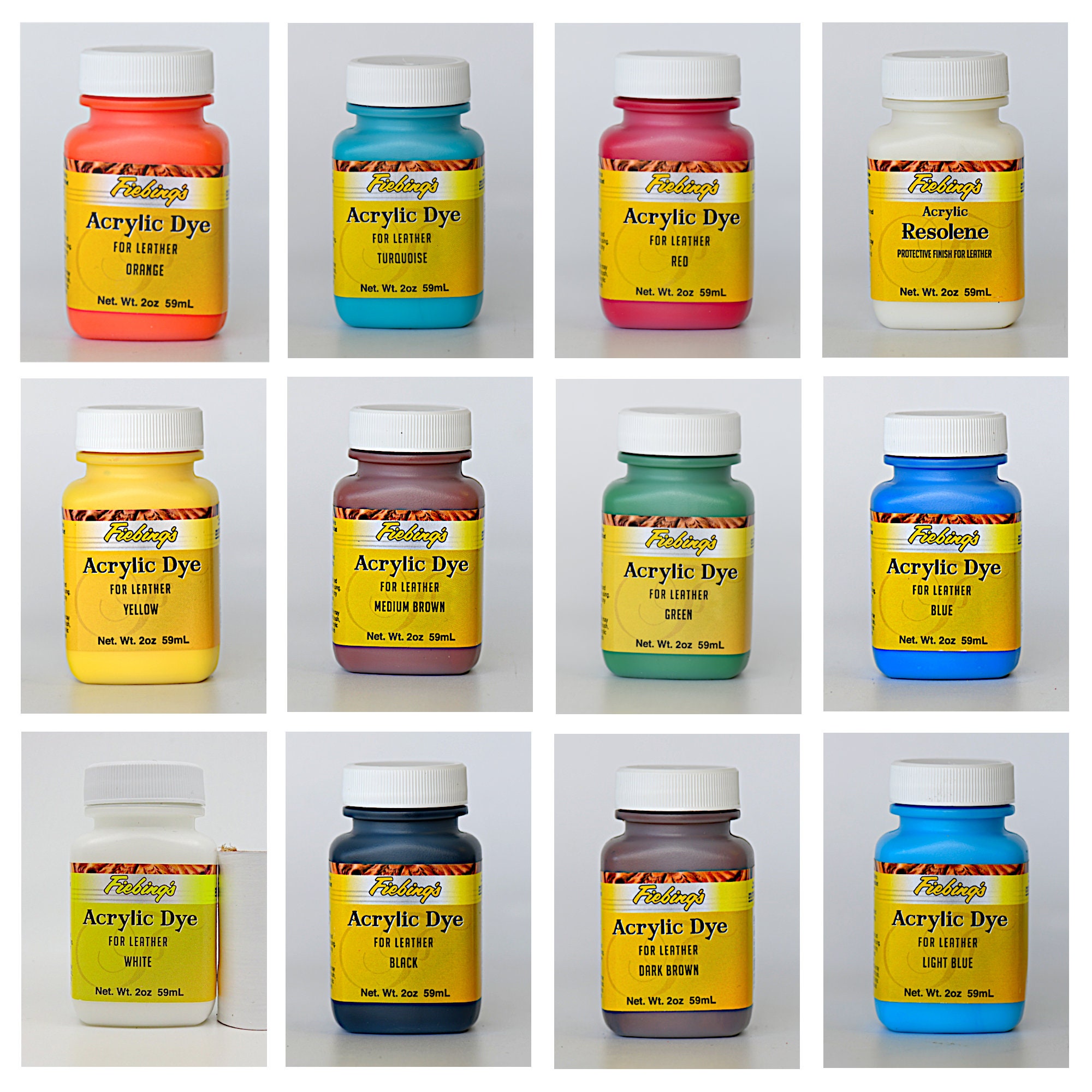 Leather Paint Acrylic 2 Ounce Bottles Also for Leather Edges Etsy Canada