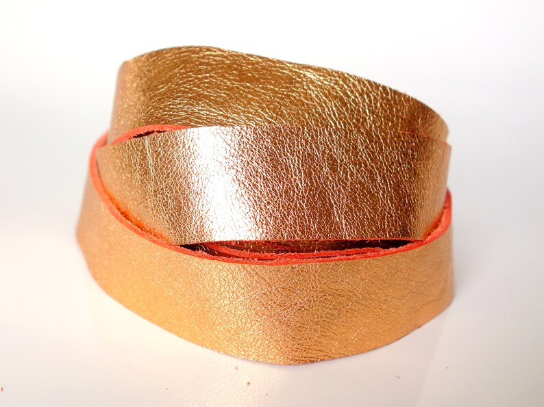 Strip Leather Metallic Copper 33.5oz. Leather Trim Craft Etsy