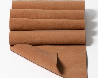 Suede Leather Panel Scrap Piece Soft Buffed Peach Size Small 4x4 6x6 4x8 (Click On Item Details and scroll down for More Sizes)