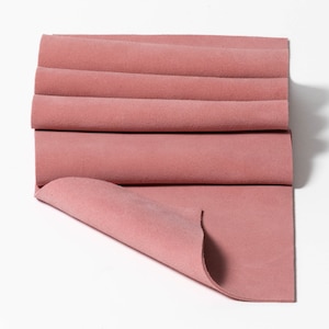 Pink Medium Size Soft Suede Leather Panel Pieces 6x8 8x10 6x12 (Click item Details and scroll down for More Sizes)