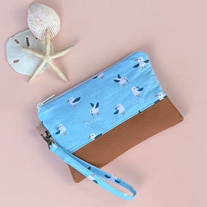 Cartera de pulsera para teléfono, cartera, cartera, embrague, regalo de océano para amantes de la playa, soporte para documentos de viaje, mochila, cartera, bolsa organizadora