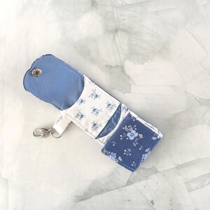 Jewelry Travel Organizer Roll Case Cotton Fabric Snap Closure Pouch Storage Accessory Holder Bag Compact Trip Essentials Bridesmaid Gift Gym bild 10
