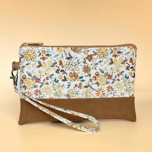 Cartera de mano con diseño floral, monedero pequeño, cartera de mano para teléfono, cartera de mano, cartera de viaje, porta pasaporte, cartera de mano de viaje