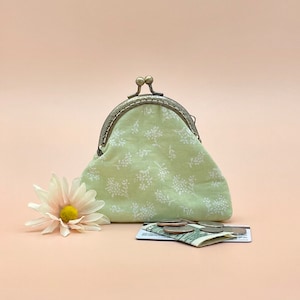 Coin Purse Clasp Coin Purse Wallet Coin Purse Kiss Clasp Coin Purse Kiss lock Coin Pouch Gift for Flower Lover Gardener