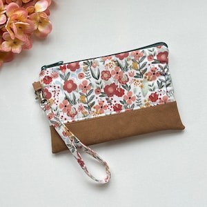 Cartera de muñeca, monedero para teléfono, cartera de mano, regalo floral para mamá jardinera, bolso de pañales, accesorios, mochila, cartera, organizador, bolsa