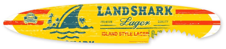 LandShark Surfboard Wall Decor | Tiki Bar Sign | Beach Bar Wall Art | Tropical Man Cave Decor | Surfboard Wall Sign | Coastal Bar Decor immagine 3