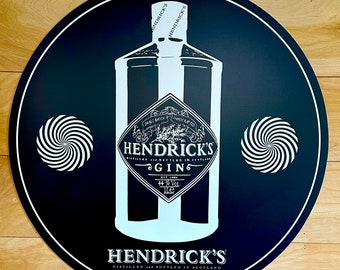 Hendricks Gin Aluminum Wall Sign 24 inch diamater