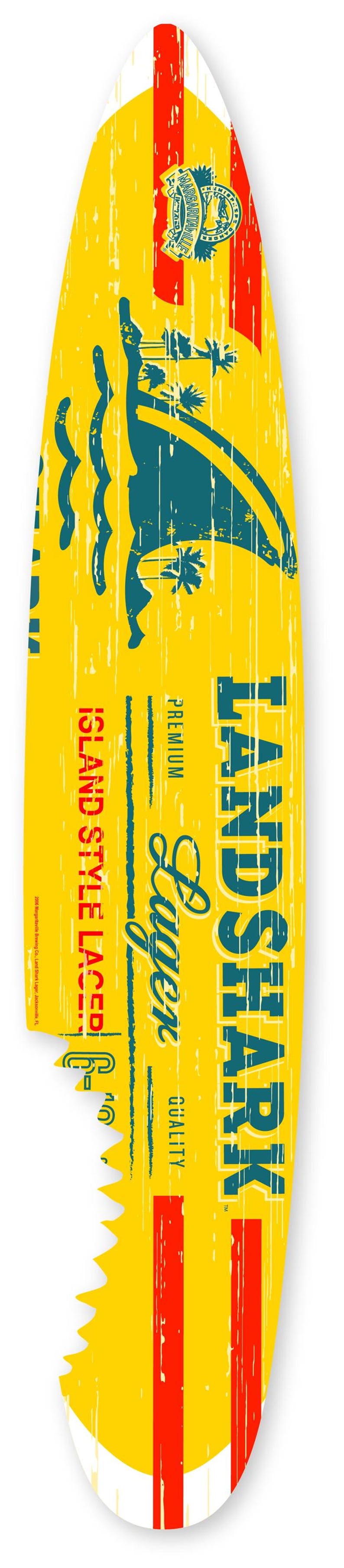 LandShark Surfboard Wall Decor | Tiki Bar Sign | Beach Bar Wall Art | Tropical Man Cave Decor | Surfboard Wall Sign | Coastal Bar Decor immagine 4