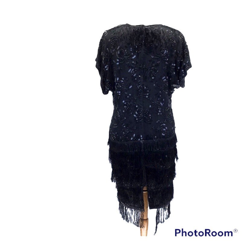1980s Vintage Stenay 100% Silk Sequins 