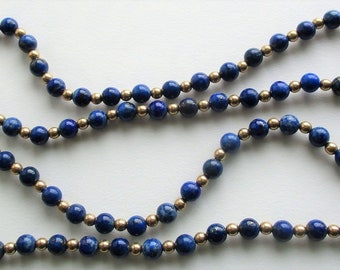 Lapis Lazuli and Gold filled vintage Necklace - unused.