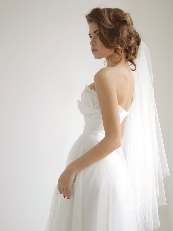 Kreis Fingerspitzen schleier hochzeit mit blusher ivory - Etsy