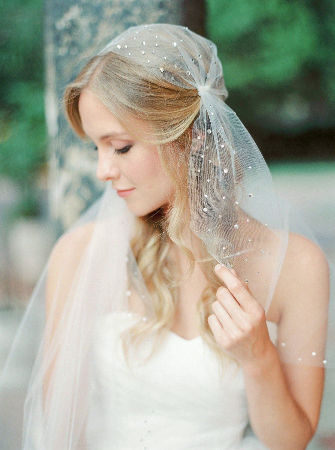 Rhinestone juliet cap Clearance